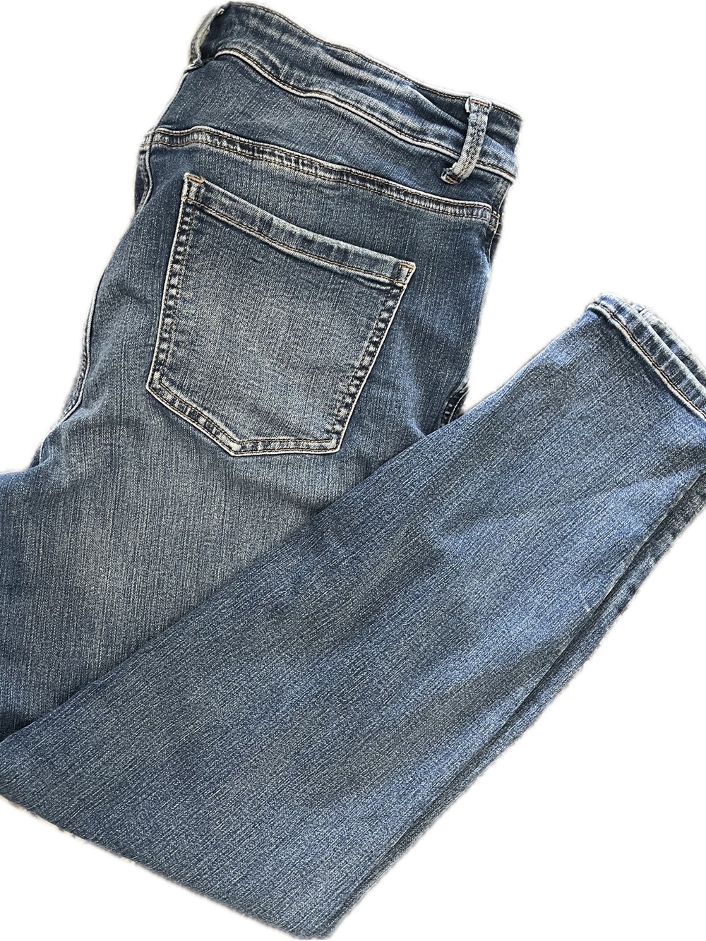 Maurices Everflex Women's Super Skinny Ankle Jeans in Mid Blue Wash